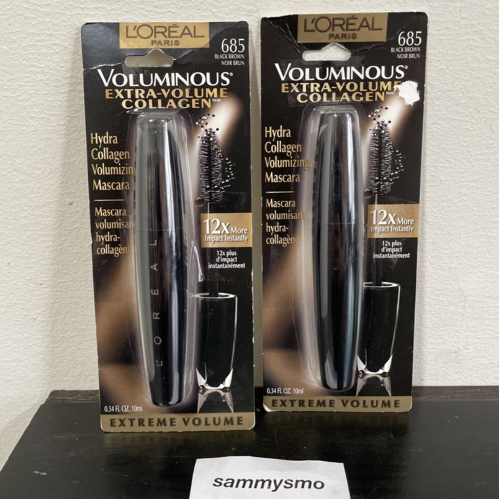 Loreal Paris Voluminous Extra-Volume Collagen 685 Black Brown Extreme Volume x2